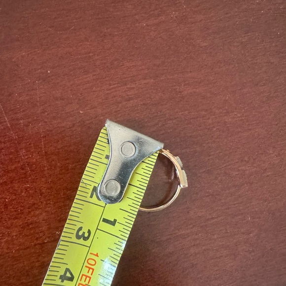 Stamped pink gold ring with diamonds - size 5 - Picture 8 of 10